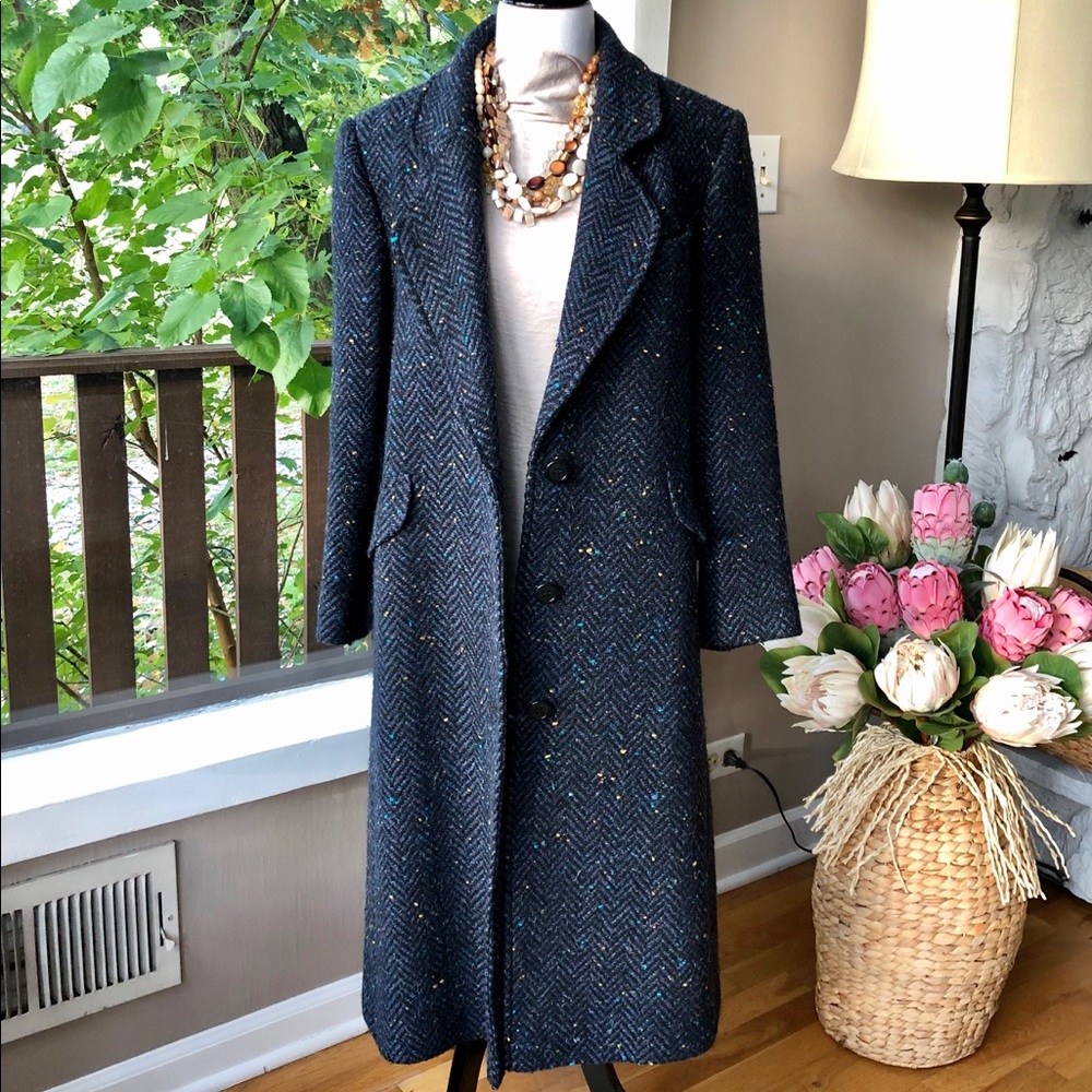 Vintage International Scene Long Wool Coat